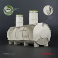 NAUTILUS 7 m³ EXTREME – extrémně odolný plastový tříkomorový septik do jílu a spodní vody