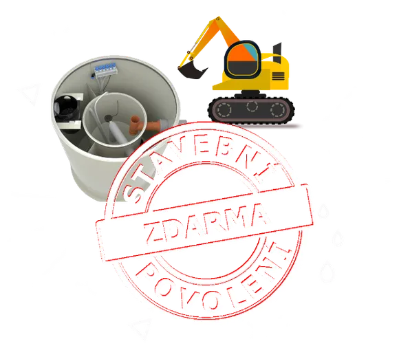 Ilustrační grafika: AKCE: Vyřídíme stavební povolení ČOV zdarma.