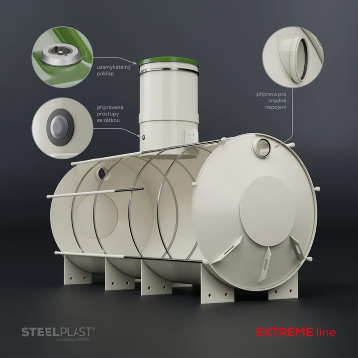 NAUTILUS 5000L EXTREME – extrémně odolná plastová nádrž na dešťovou vodu do jílu a spodní vody