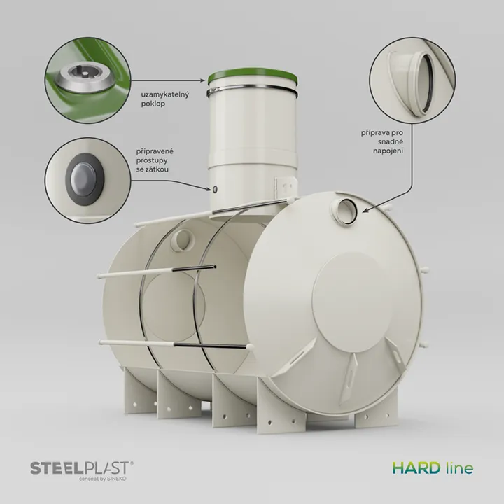 NAUTILUS 3000L HARD – odolná plastová nádrž na dešťovou vodu s vyšší životností