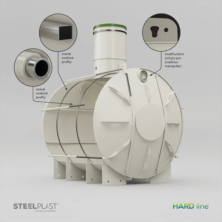 NAUTILUS 6000L HARD – odolná plastová nádrž na dešťovou vodu s vyšší životností 