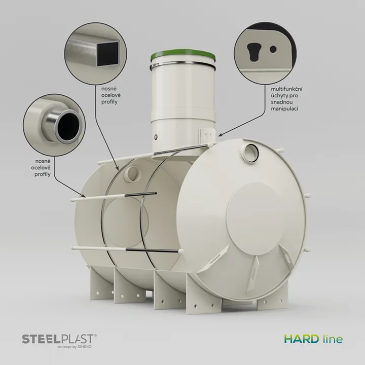 NAUTILUS 3000L HARD – odolná plastová nádrž na dešťovou vodu s vyšší životností