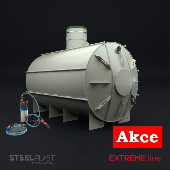 NAUTILUS 9000L EXTREME – extrémně odolná plastová nádrž na dešťovou vodu do jílu a spodní vody + GARDENA