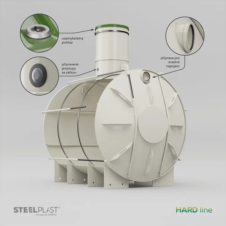 NAUTILUS 6000L HARD – odolná plastová nádrž na dešťovou vodu s vyšší životností 