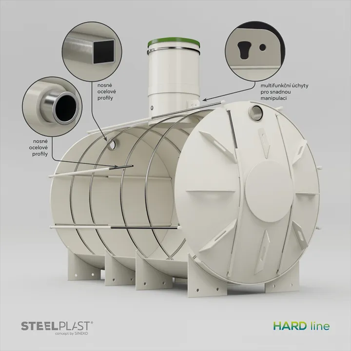 NAUTILUS 9000L HARD – odolná plastová nádrž na dešťovou vodu s vyšší životností 