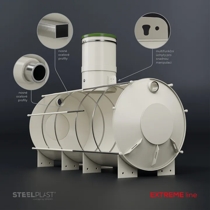 NAUTILUS 5000L EXTREME – extrémně odolná plastová nádrž na dešťovou vodu do jílu a spodní vody