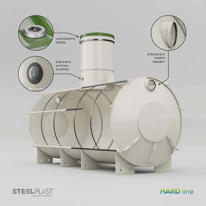 NAUTILUS 5000L HARD – odolná plastová nádrž na dešťovou vodu s vyšší životností
