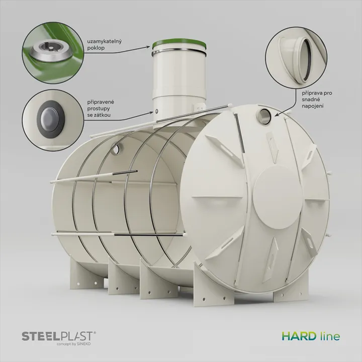 NAUTILUS 9000L HARD – odolná plastová nádrž na dešťovou vodu s vyšší životností 
